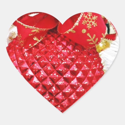 Sticker Cœur Joyeuses Fêtes, Joyeux Noël_ (Devant)