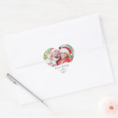 Sticker Cœur Joyeuses Fêtes - Une photo Noël (Enveloppe)