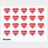 Sticker Cœur Joyeux anniversaire (Feuille)