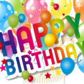 Sticker Cœur Joyeux anniversaire