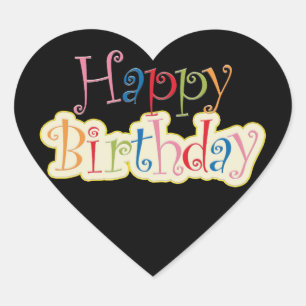 Sticker Cœur Joyeux anniversaire