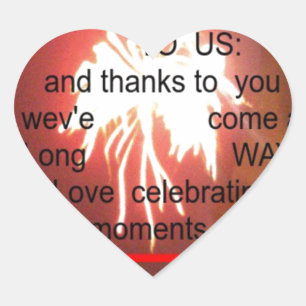 Sticker Cœur Joyeux anniversaire à nous Art Imprimer