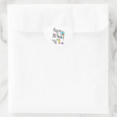 Sticker Cœur Joyeux anniversaire. Papa, je t'aime. (Sac)