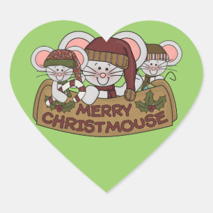 Sticker Cœur Joyeux Christmouse