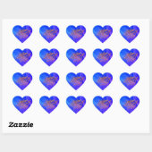 Sticker Cœur Joyeux coeur bleu de la Saint-Valentin (Feuille)