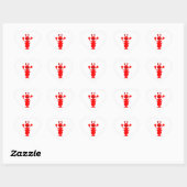 Sticker Cœur Joyeux homard (Feuille)