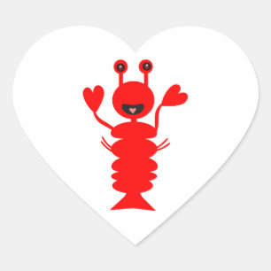 Sticker Cœur Joyeux homard