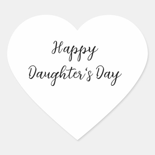 Sticker Cœur Joyeux jour de filles si.ple minimum ajouter le no (Devant)