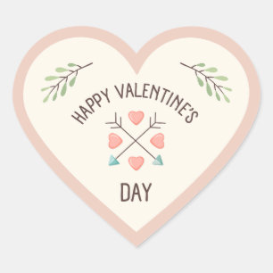 Sticker Cœur Joyeux jour de Valentines - Flèches