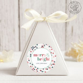 Sticker Cœur Joyeux Noël rayé