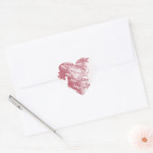 Sticker Cœur Joyeux Noel (rouge) (Enveloppe)