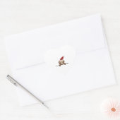 Sticker Cœur Joyeux Noël Sloth (Enveloppe)