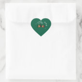 Sticker Cœur Joyeux Noël vert (Sac)