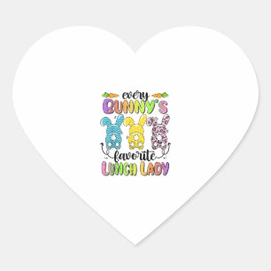 Sticker Cœur Joyeux Pâques Chaque Lapin Est Favori Déjeuner Lad