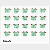 Sticker Cœur Joyeux Saint Patrick's Day Lovely Art Print (Feuille)