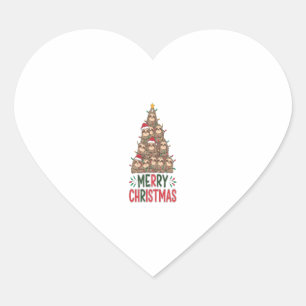 Sticker Cœur Joyeux sapin de Noël