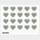 Sticker Cœur Joyeux St Patrick's Day Shamrock Custom Sage Green (Feuille)