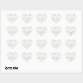 Sticker Cœur Juillet 4 Anniversaire (Feuille)