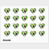 Sticker Cœur Jungle Toucan (Feuille)