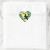 Sticker Cœur Jungle Toucan (Sac)