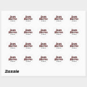 Sticker Cœur Juste marié (Feuille)
