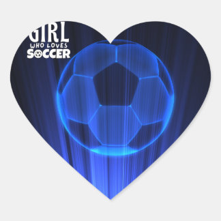 Sticker Cœur juste une fille qui aime le football