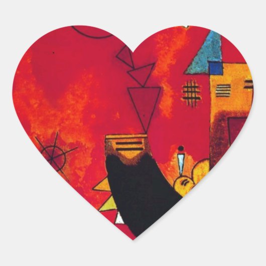 Sticker Cœur Kandinsky Mit und Gegen (Devant)
