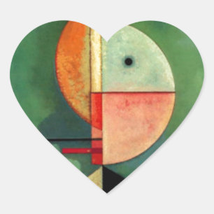 Sticker Cœur Kandinsky peinture Abstraite ascendante