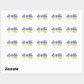 Sticker Cœur [Kanji] Ukraine (Feuille)