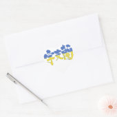Sticker Cœur [Kanji] Ukraine (Enveloppe)
