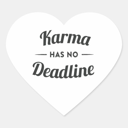 Sticker Cœur Karma n'a pas de délai (Devant)