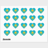 Sticker Cœur kazakhstan (Feuille)