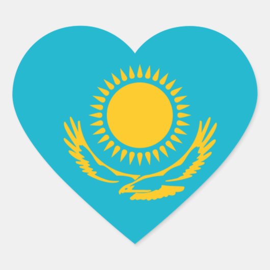 Sticker Cœur kazakhstan (Devant)