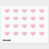 Sticker Cœur Kdrama Lover Pink Modern Minimalistic Typography (Feuille)