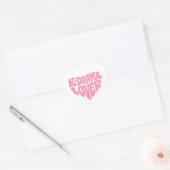 Sticker Cœur Kdrama Lover Pink Modern Minimalistic Typography (Enveloppe)