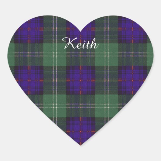 Sticker Cœur Keith clan Plaid Scottish tartan (Devant)