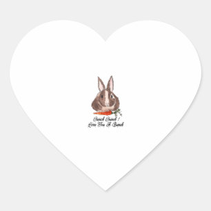 Sticker Cœur Kids Crunch Crunch Je T'Aime Un Amoureux De Bunch