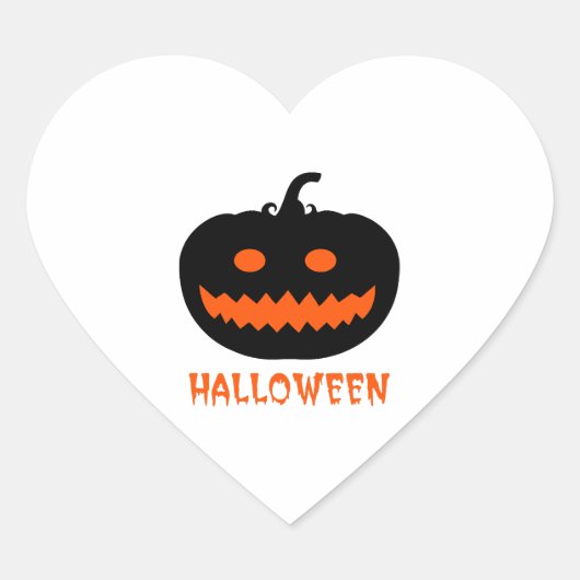 Sticker Cœur Kine de Halloween (Devant)