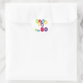 Sticker Cœur Kiss Me I'm 80 Anniversaire T-shirts et cadeaux (Sac)