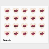 Sticker Cœur Kisses Red Gold Lips Congras Sparkle (Feuille)