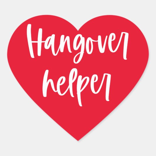 Sticker Cœur Kit de récupération Mariage Hangover Helper (Devant)