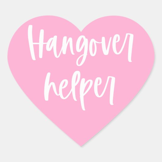 Sticker Cœur Kit de récupération Mariage Hangover Helper (Devant)