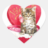 Sticker Cœur Kitten dans Candy Box (Devant)