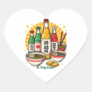 Sticker Cœur Korean Pop Culture Chest Print Printed Backpack Du