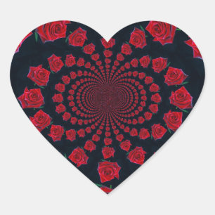 Sticker Cœur La beauté des Roses : Imaginaire floral