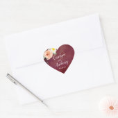 Sticker Cœur La Collection Mariage Romance In Bloom (Enveloppe)
