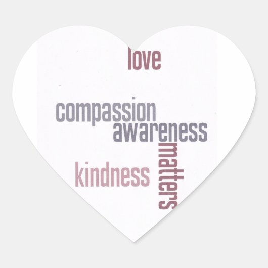 Sticker Cœur La gentillesse compte (Devant)