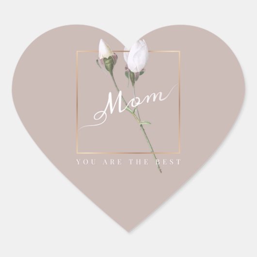 Sticker Cœur La meilleure maman (Devant)