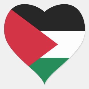 Sticker Cœur La Palestine/drapeau palestinien de coeur