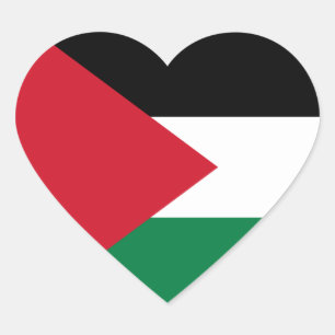 Sticker Cœur La Palestine/drapeau palestinien de coeur